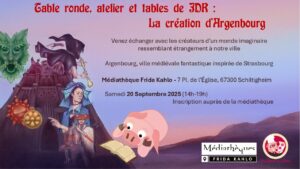 Argenbourg : Quand le patrimoine inspire l’imaginaire – Table ronde, atelier et JDR - Journées européennes du patrimoine @ Médiathèque Frida Kahlo